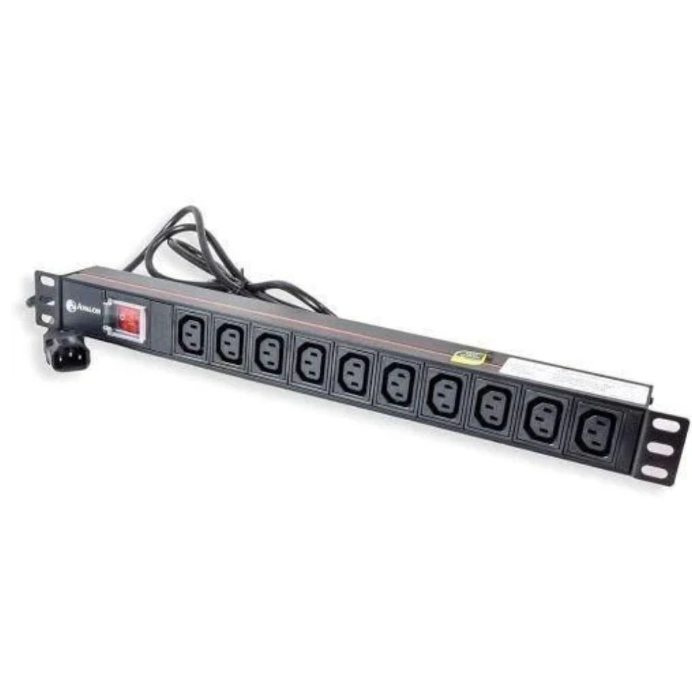 MTN 10-Way Ethernet Cable C13 Plug PDU Black