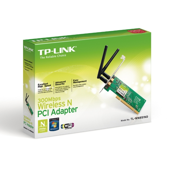 TP-Link 300Mbps Wireless N PCI Adapter-TL-WN851ND