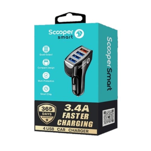 SCC-08 CAR CHARGER 3.4A FAST CHARGING FOR 4