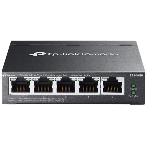TP-Link Omada ES205GP 5-Port Gigabit PoE+ Compliant Managed Network Switch