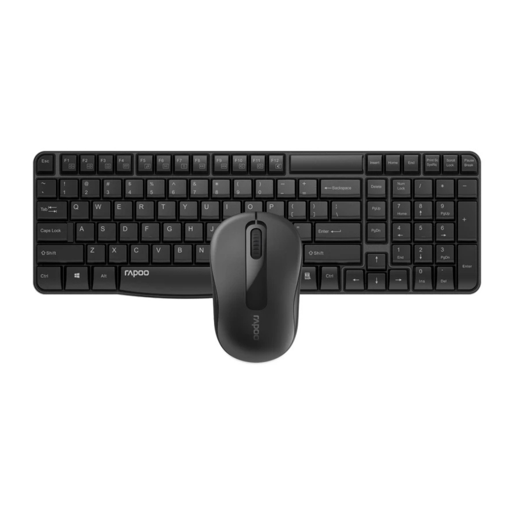 Rapoo Wireless Keyboard & Mouse X1800s - Black