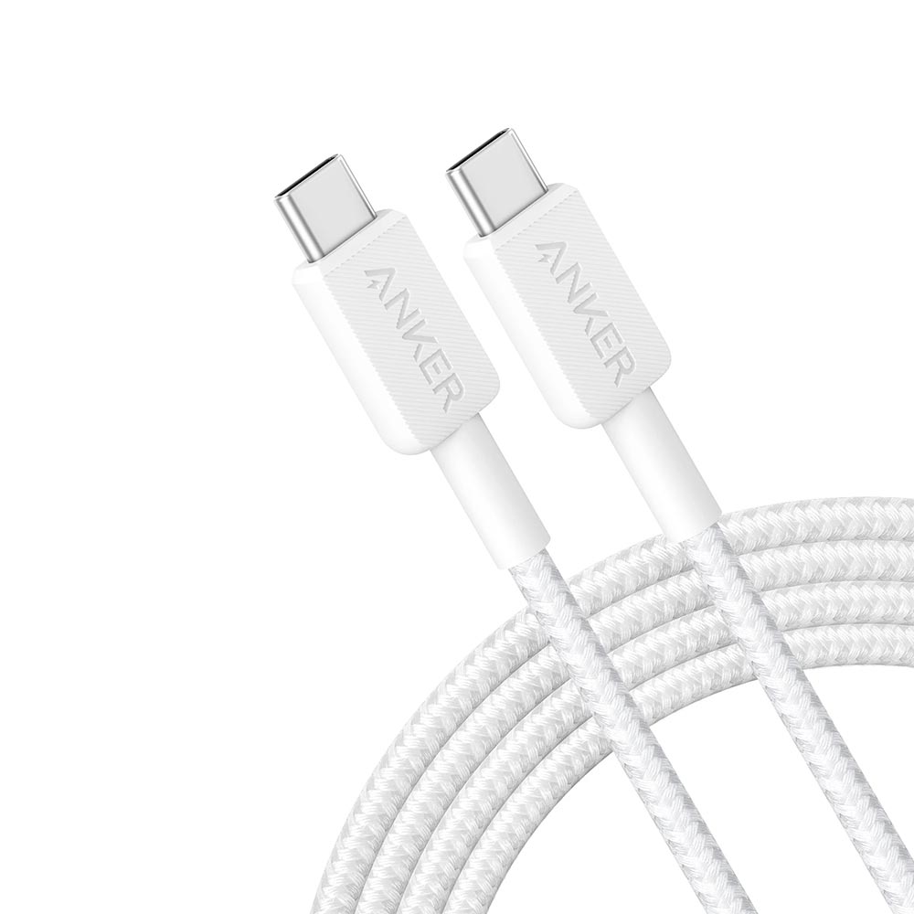 ANKER 322 USB-C TO USB-C CABLE(6FT)WHITE