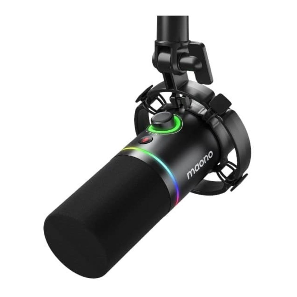 Maono PD200X Dynamic USB/XLR RGB Podcast Microphone (Black or White)
