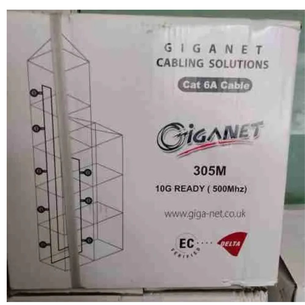 Giganet Category 6A Solid U/UTP PVC Indoor Ethernet Cable