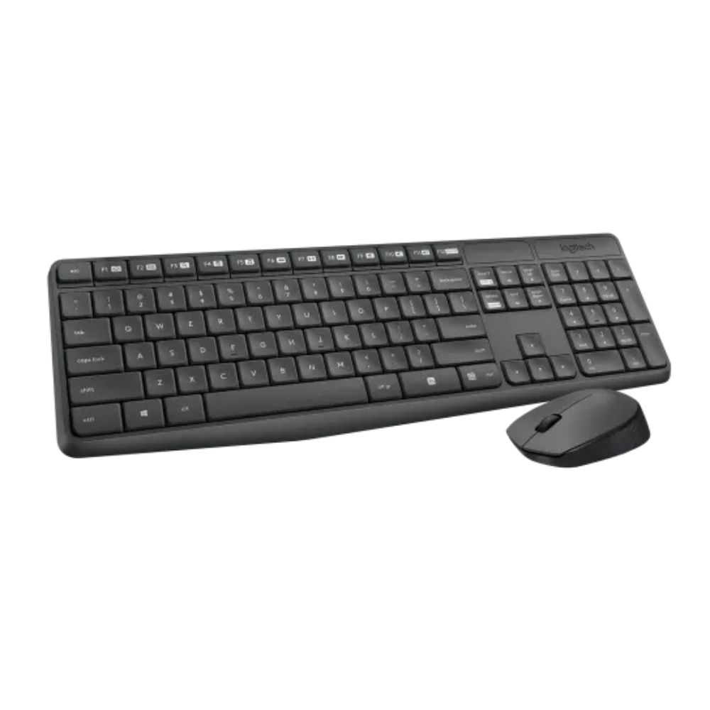 Logitech MK235 Wireless Keyboard and Mouse Combo - Grey - 920-007931