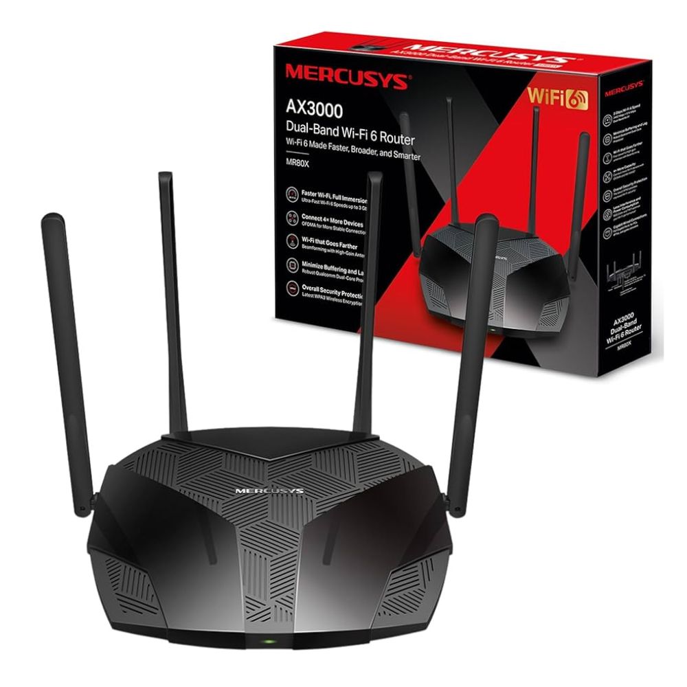 Mercusys MR80X AX3000 Dual-Band Wi-Fi 6 Router