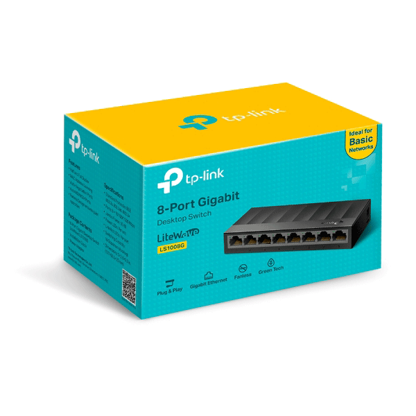 TP-Link 8-Port 10/100/1000Mbps Gigabit Desktop Switch-TL-LS1008G