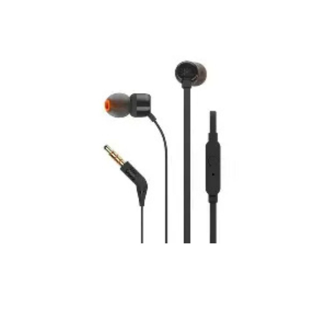 JBL Tune 110 Earphones-Black JBLT110BLK