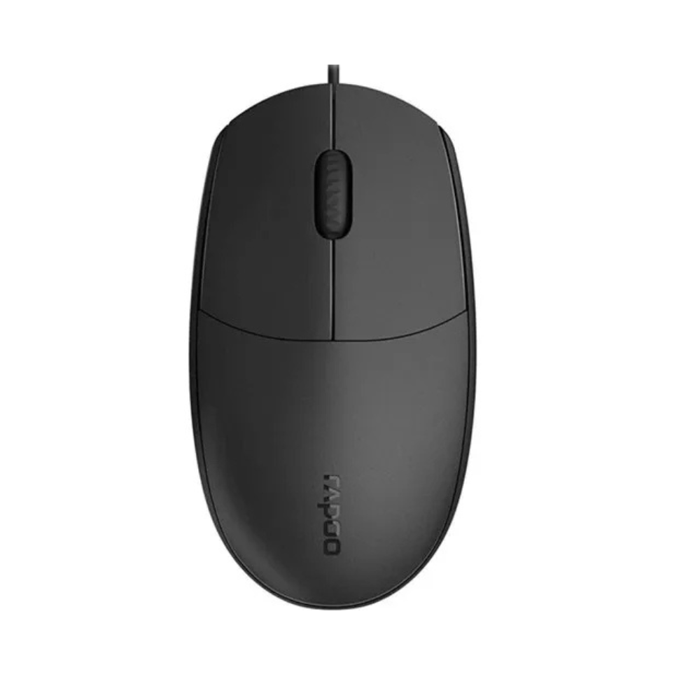 Rapoo Wired Ambidextrous Mouse Full Size N200-Black