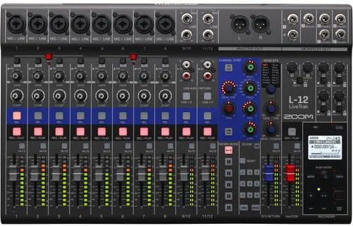 Zoom LiveTrak L-12-Channel Digital Mixer & Multitrack Recorder