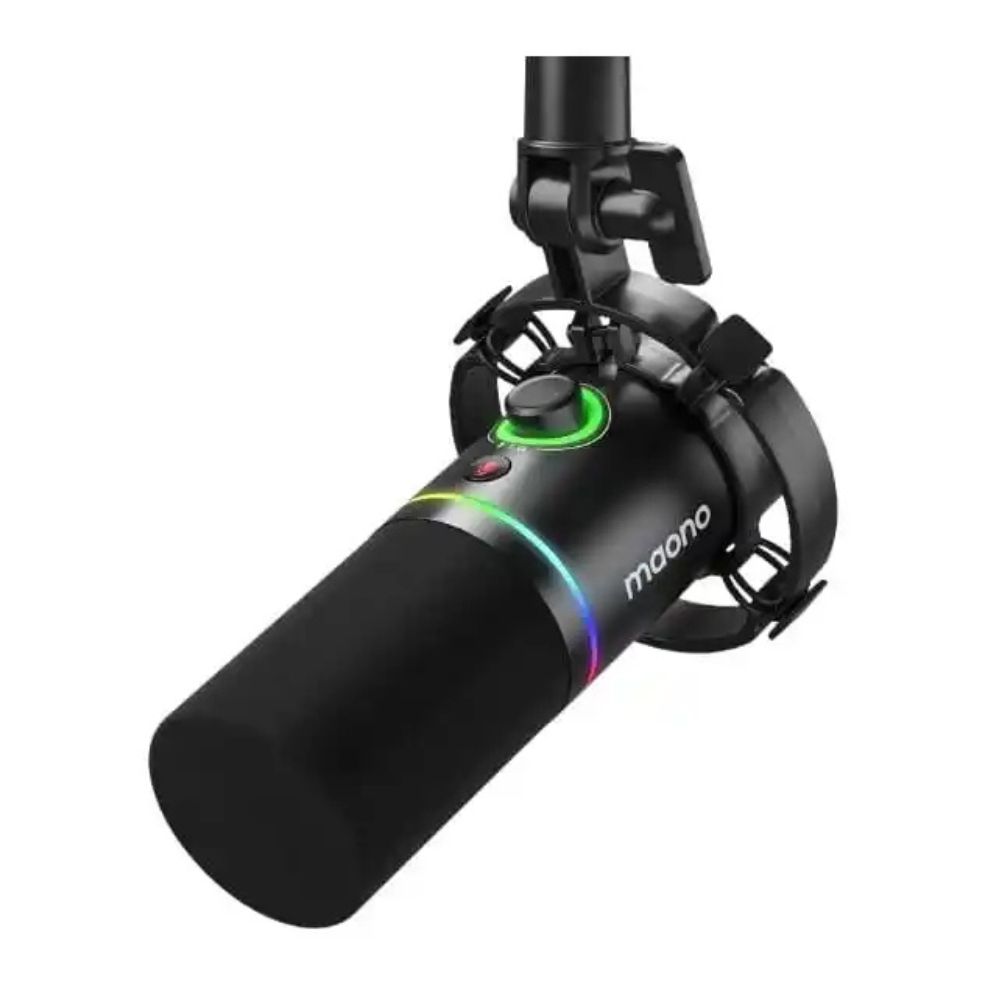 Maono PD200X Dynamic USB/XLR RGB Podcast Microphone (Black or White)