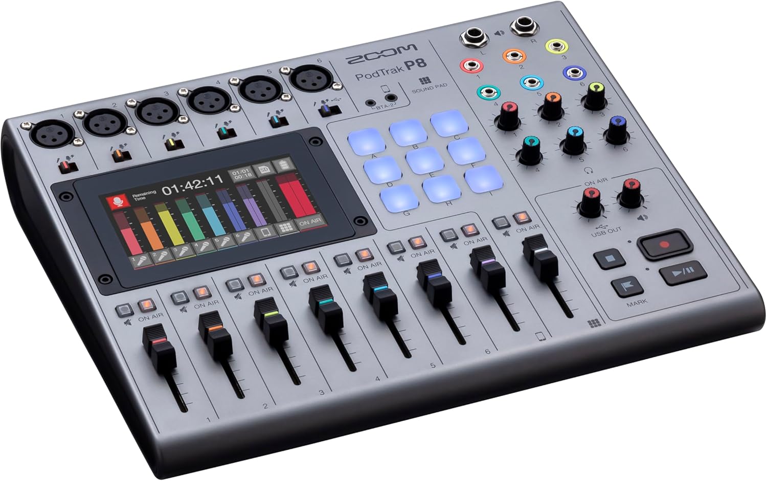 Zoom PodTrak P8 Portable Multitrack Podcast Recorder