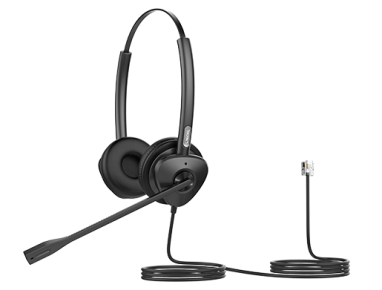 Fanvil HT302 QD to RJ9 Headset Dual-Ear Wired Communication