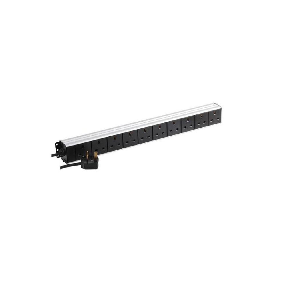 10way PDU MULTI ALUMINUM 1.5U UK Plug