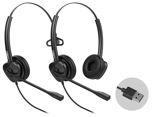 Fanvil HT302-U USB Wired Headset Dual-Ear HD Audio