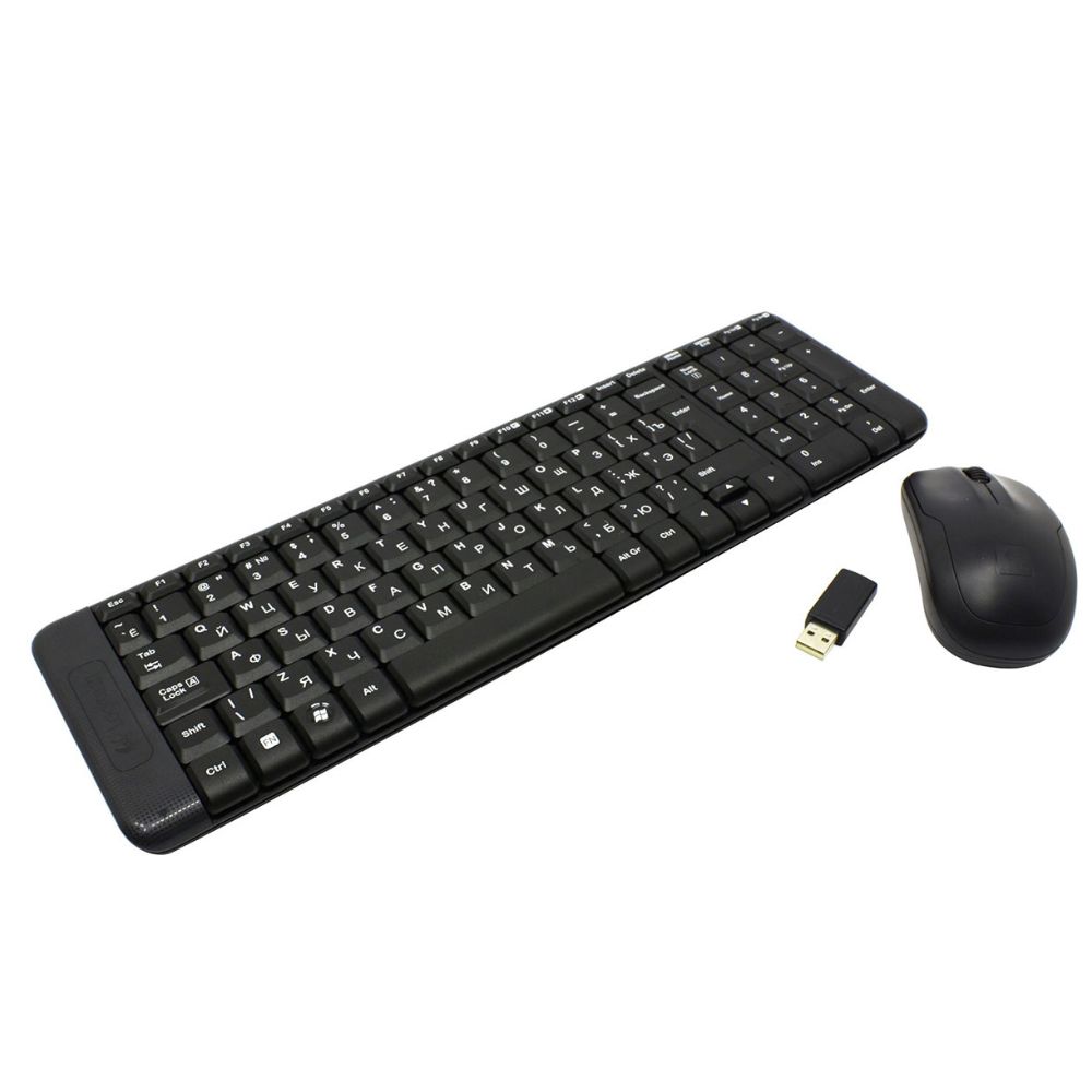 Logitech MK220 Wireless Keyboard and Mouse Combo (Black)