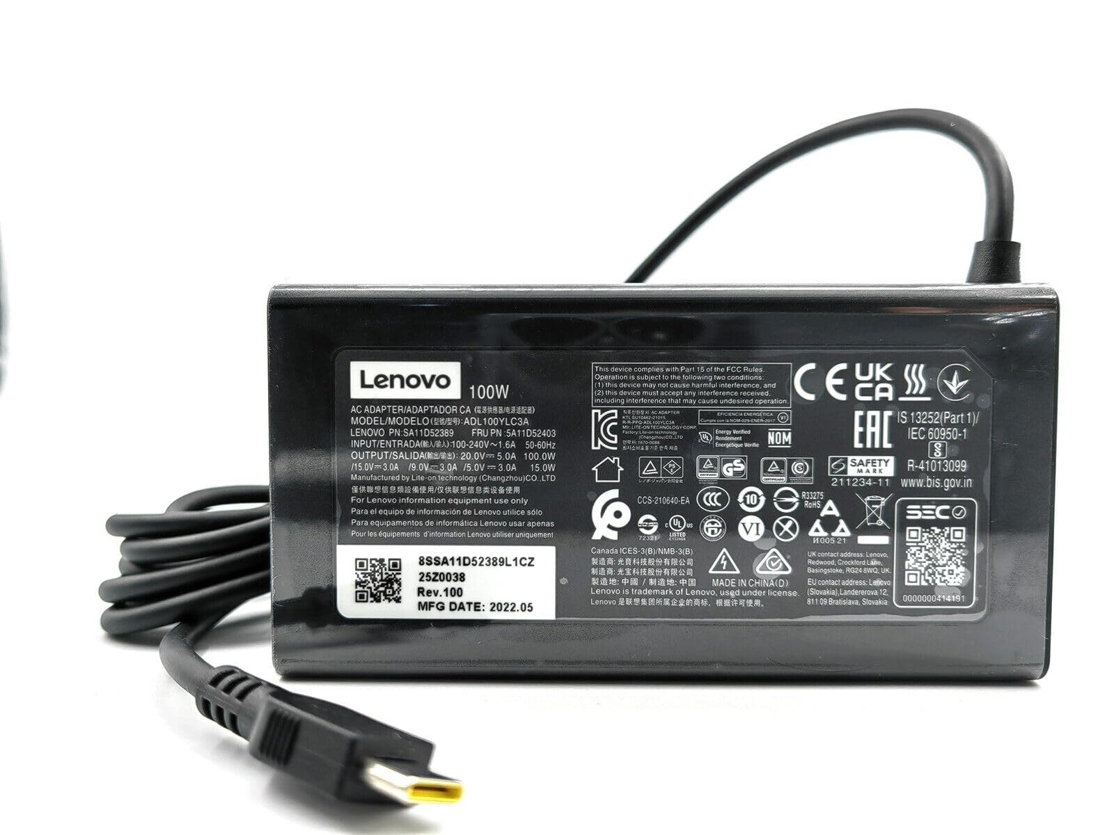 Charger for Lenovo ThinkPad Z16 Gen 1 21D4 USB-C 20V 7A 140W