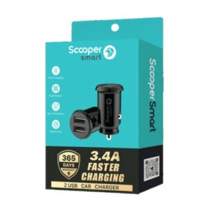 SCC-01 CAR CHARGER 3.4A FAST CHARGING FOR 2