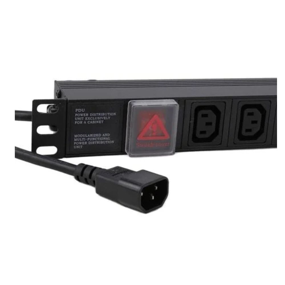 MTN 8-Way Ethernet Cable C13 Plug PDU Black