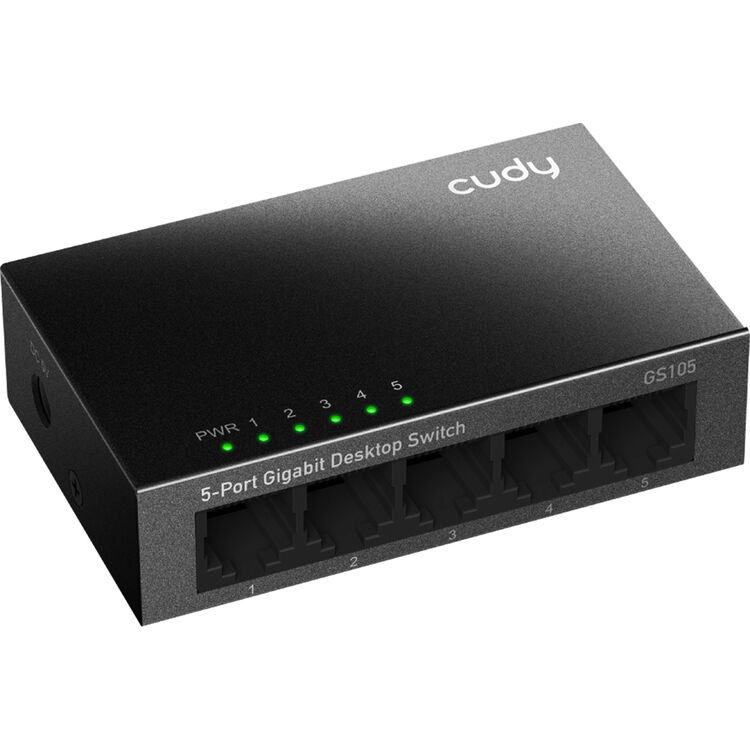 CUDY 5-PORT Gigabit metal switch 8 x 10/100/1000Mbps RJ45 ports