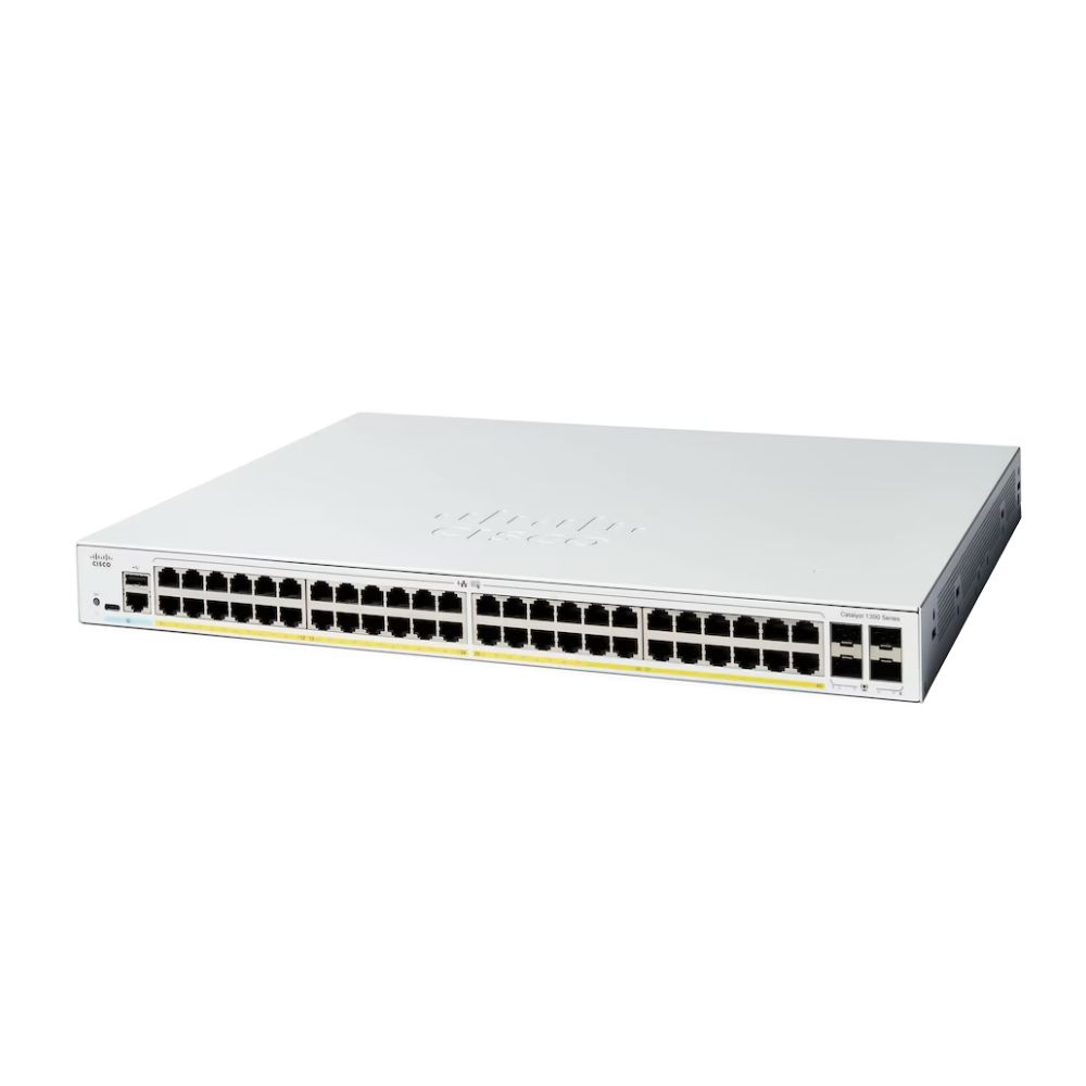 Cisco Catalyst 1300 48-Port PoE Switch with 10G Uplinks- C1300-48P-4X