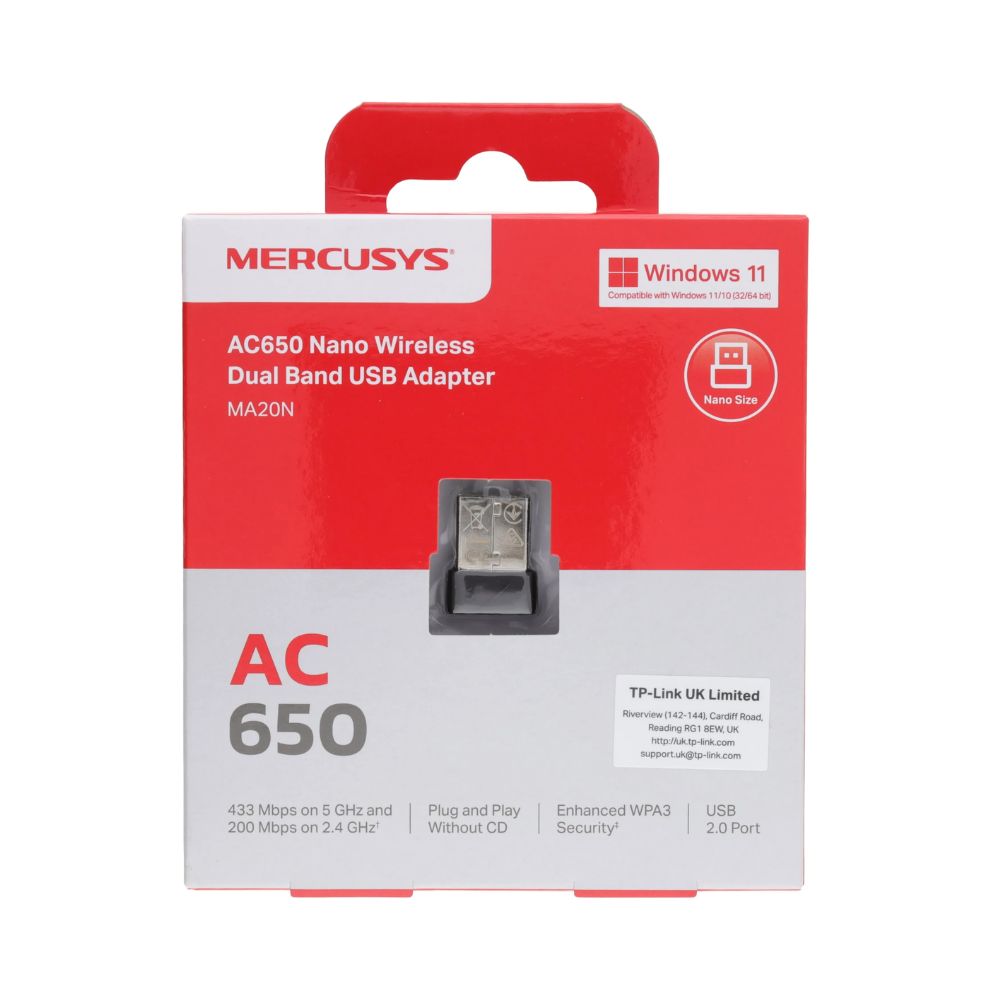 Mercusys MA20N AC650 Wireless Dual Band USB Adapter