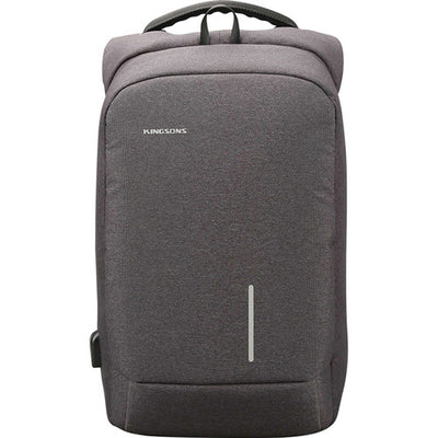 Kingsons KS3149W 15.6″ Smart Anti-theft Backpack Waterproof USB Charging Grey