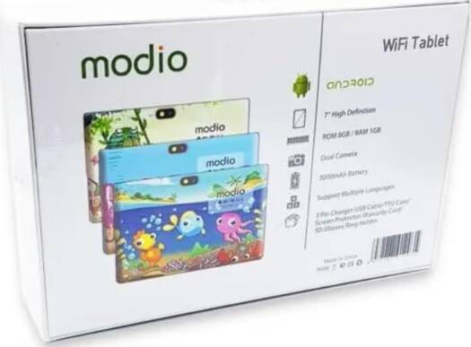Modio M1 7” Tablet 4GB RAM 128GB Storage Wi-Fi Only