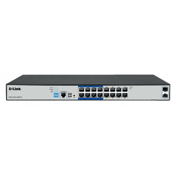 D‑Link 16‑Port Gigabit PoE+ Smart Switch DGS‑F1210‑18PS