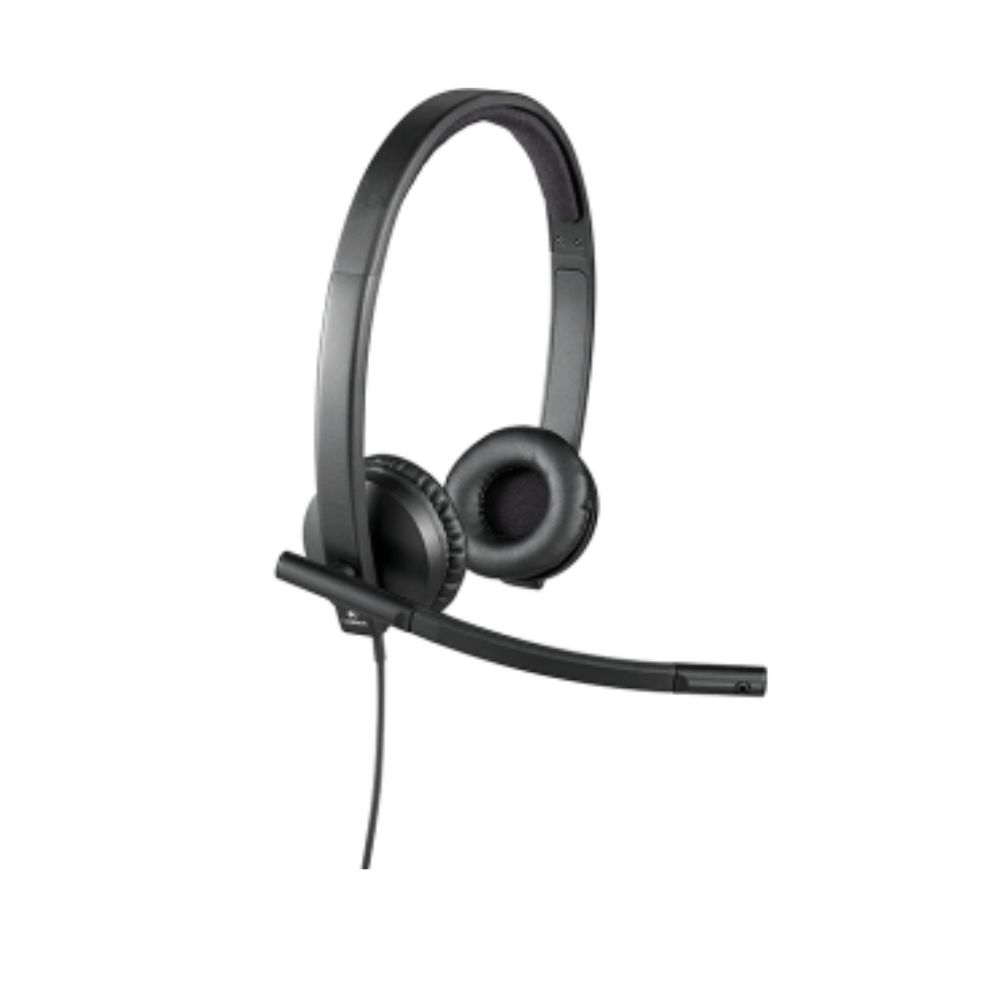 Logitech H570e Stereo USB-A Headset Noise Cancelling Mic Black 981-000575