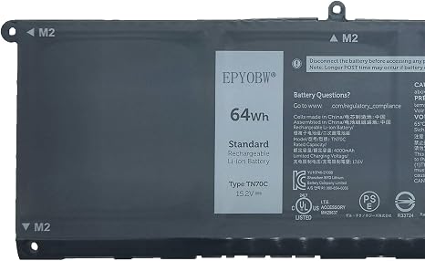 Dell Inspiron 7620 2-in-1 Laptop battery 15.2V 64Wh