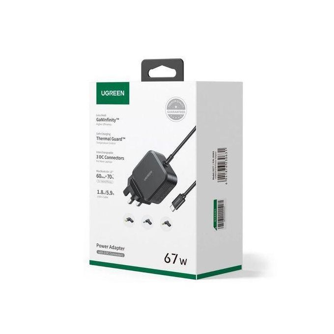 UGREEN USB-C 67W PD GaN Tech Power Adapter UK+3 DC Connectors - X377