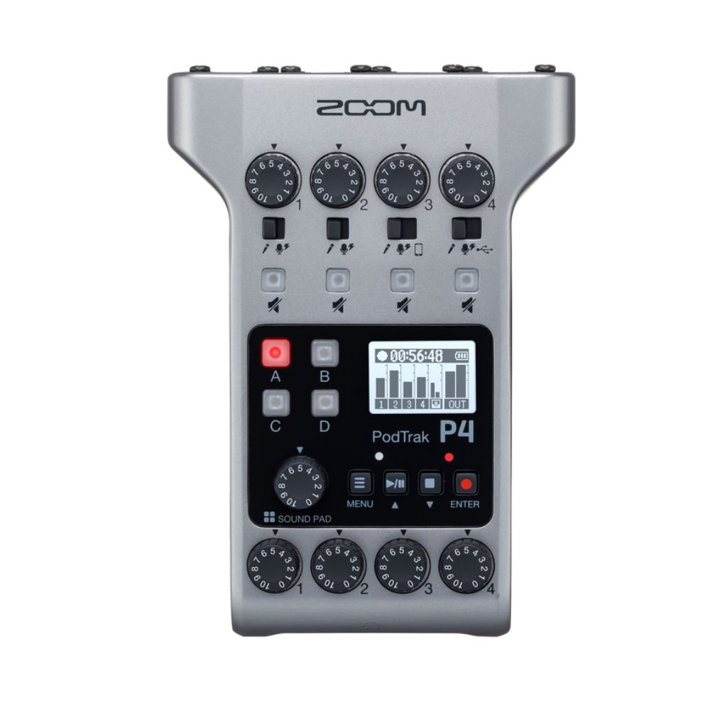 Zoom PodTrak P4 Portable Multitrack Podcast Recorder