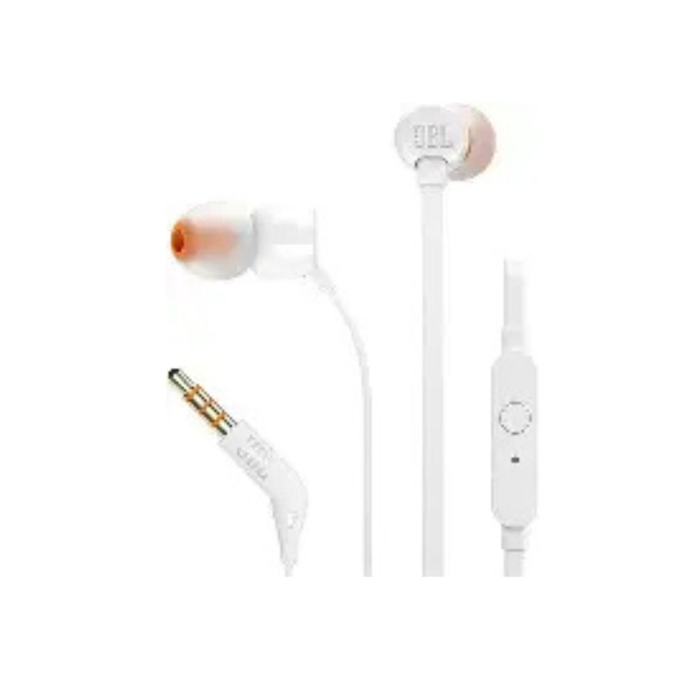 JBL Tune 110 Earphones-White JBLT110WHT