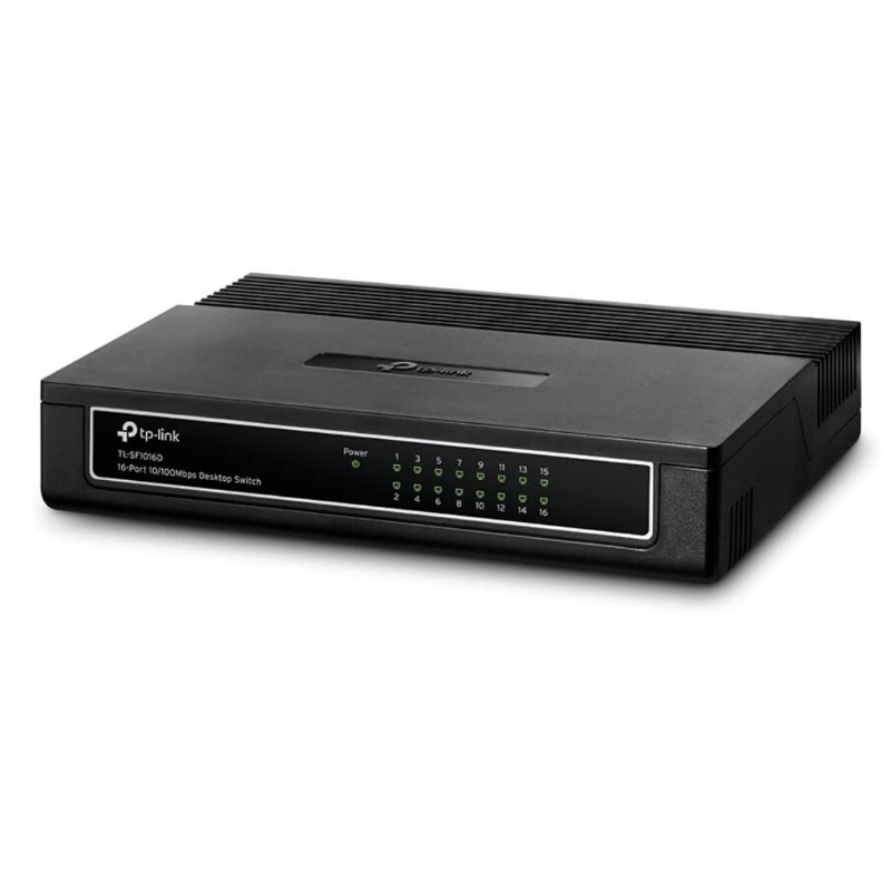 TP-Link 16-Port 10/100Mbps Desktop Switch  Black-TL-SF1016D