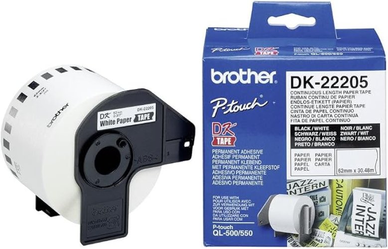 Brother DK-22205 62mm x 30.48m Continuous Thermal Label Tape