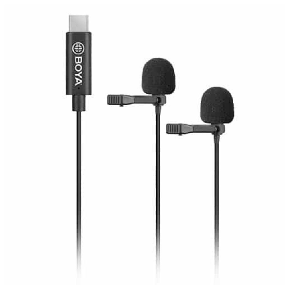 BOYA BY-M3D Dual Omnidirectional Lavalier Microphone (USB Type-C)