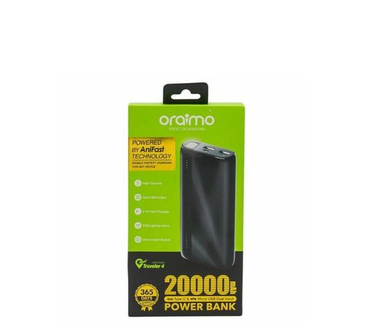 Oraimo OPB-P204D 20000mAh Dual Output Fast PD Powerbank