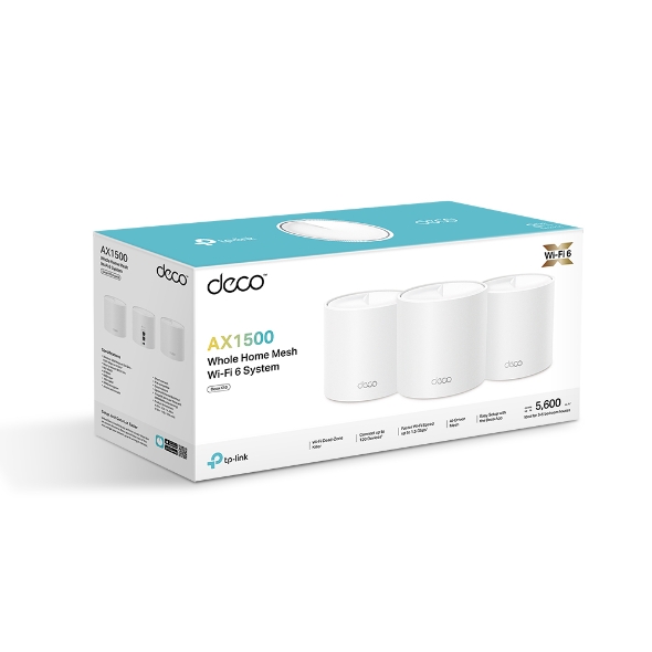 TP-Link Deco X10 AX1500 Whole Home Mesh Wi-Fi 6 System 3 Pack -TL-DECO X10