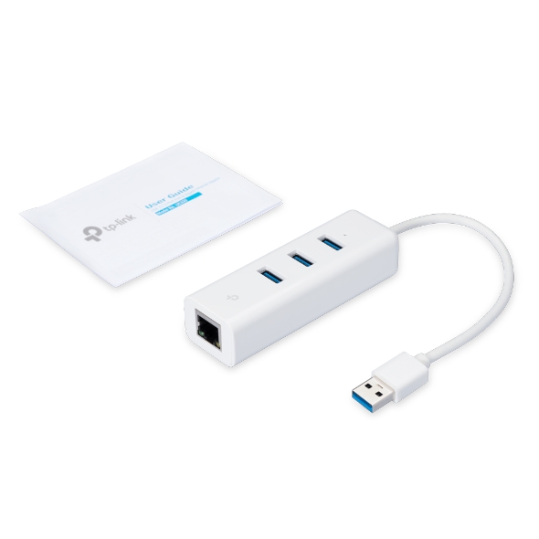 TP-Link USB 3.0 to 3-Port Hub & Gigabit Ethernet Adapter -TL-UE330