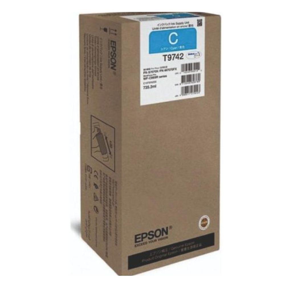Epson T9742 Cyan XXL Ink Cartridge  WF-C869R  - C13T974200