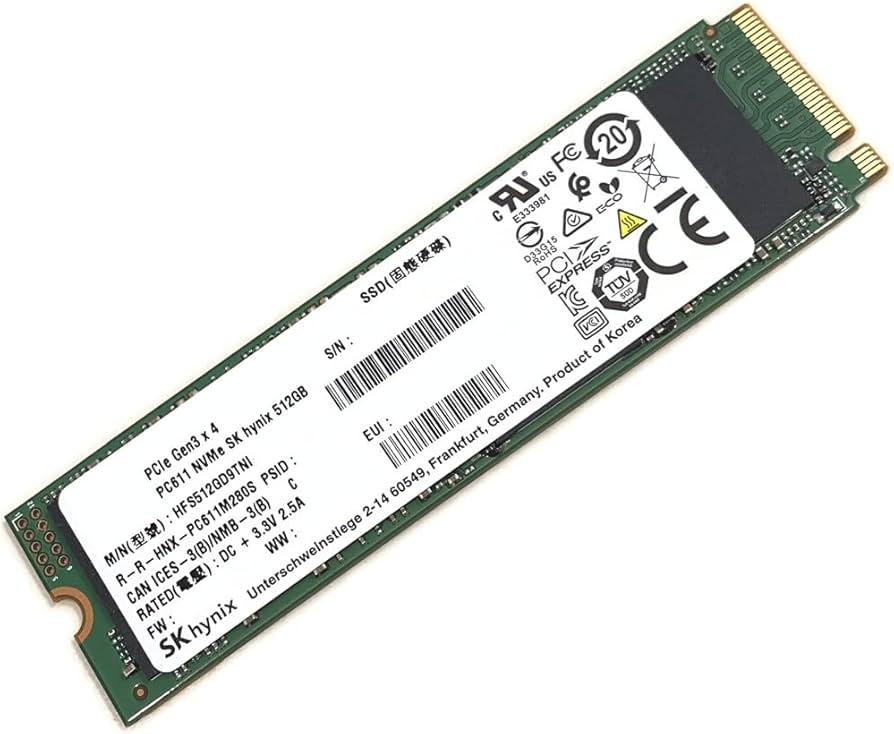 INTERNAL SSD M.2 PCIe Gen 3*4 NVMe 2280 - 512GB-GEN PCIe SSD 512GB