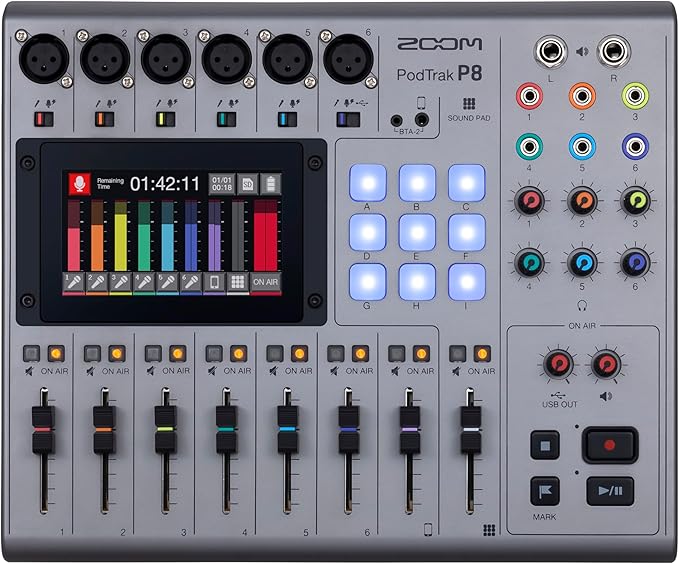 Zoom PodTrak P8 Portable Multitrack Podcast Recorder