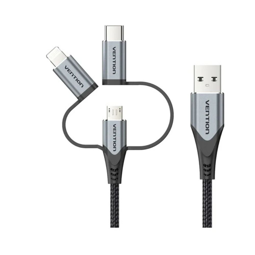Vention USB 2.0 A Male to 3-in-1 1M Gray Aluminum Alloy VEN CQJHF