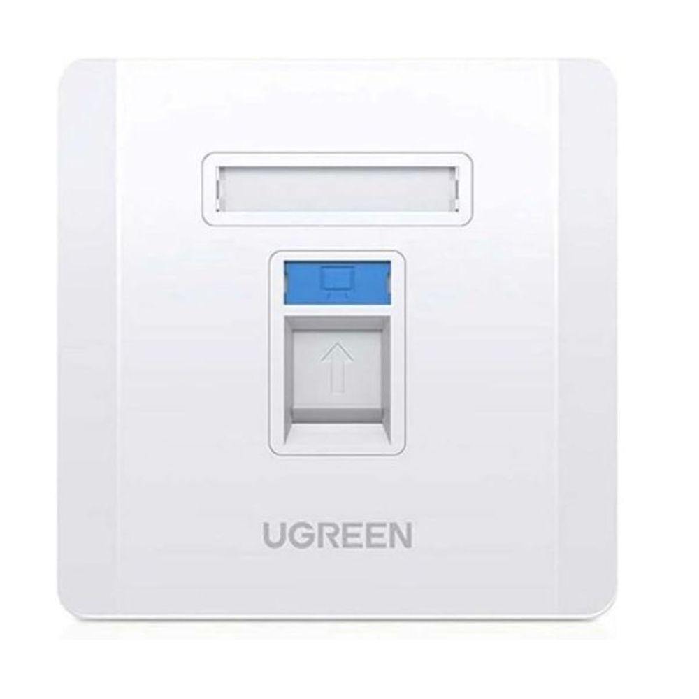 UGREEN Single-Port Wall Plate White - NW144-UG-80180